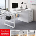 Stable Computer Desk Desktop Simple Single with Drawer Lock Desk Modern Office Staff Desk
