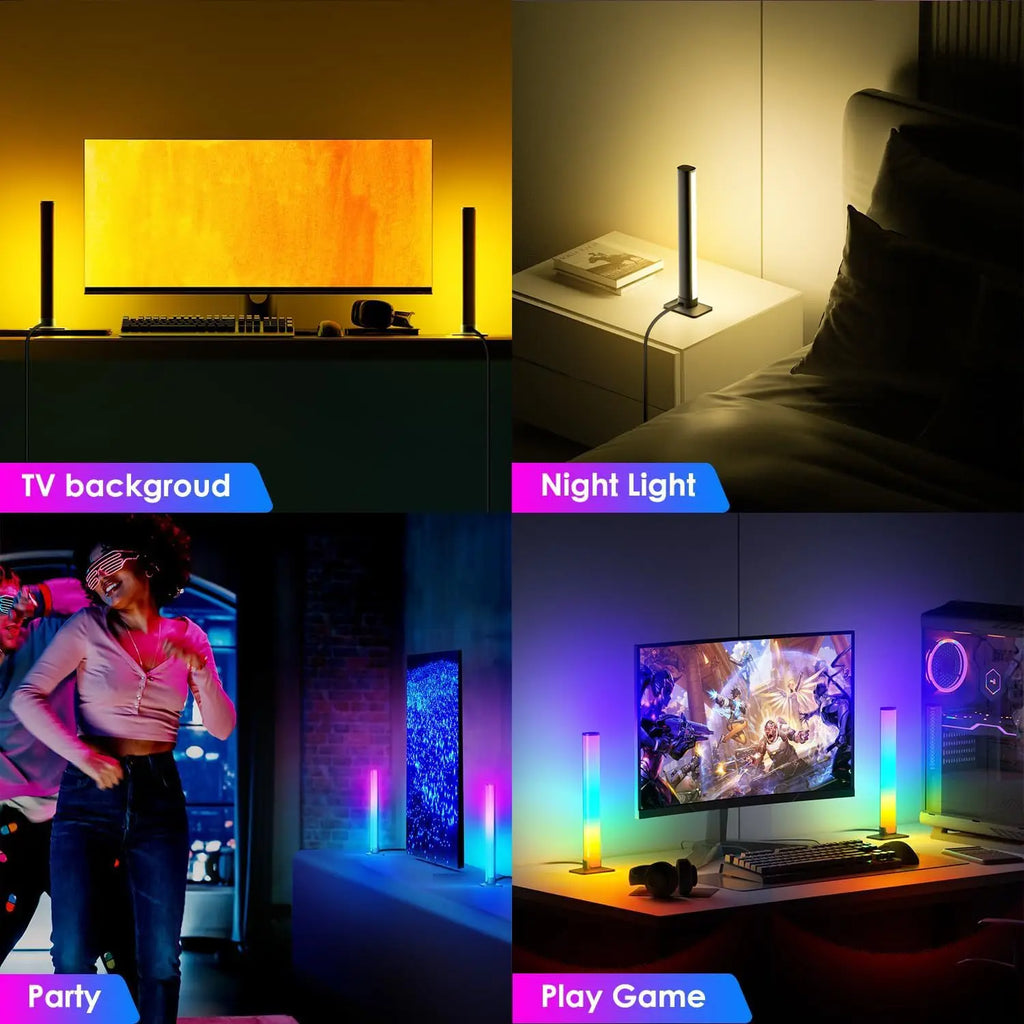 LED Night Desktop Smart RGB  Atmosphere Light Remote Variable Colors USB-powered for Gaming Desk Office Party TV Background Lamp