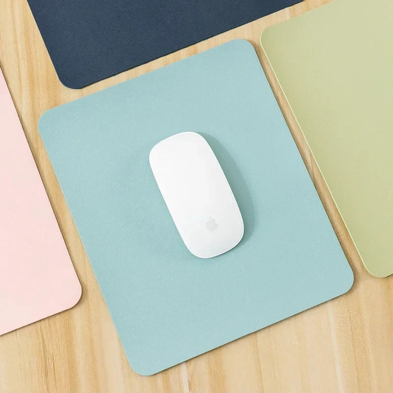 1PC Small PU mouse pad Non-Slip Gaming Desktop Leather Mouse Pad Waterproof Anti-Scratch Easy To Clean Mat For PC Laptop Desktop