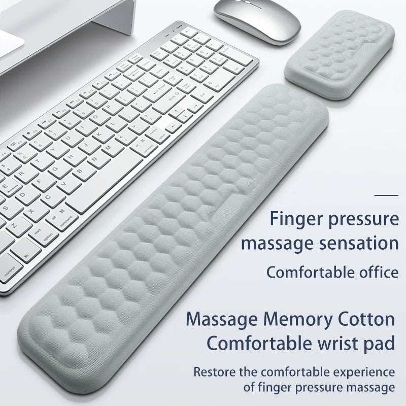 Mouse Pad Memory Foam Mouse Mat Keyboard Mouse Pad Set Ergonomic Wrist Pad Mice Mat For Office Home Computer Laptops Mouse Pad