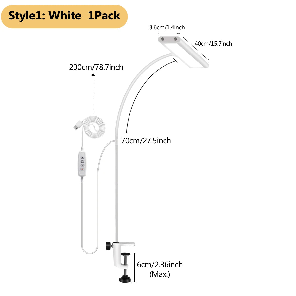 LED Desk Lamp for Office Home, Eye-Caring Desk Light Lamp with Stepless Dimming Adjustable Flexible Gooseneck And Light Color