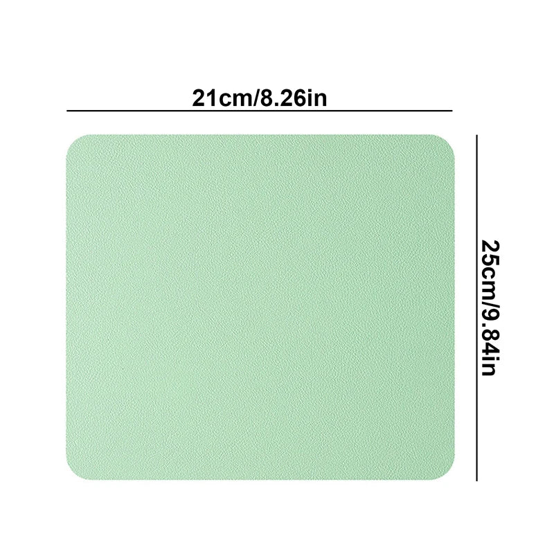 1PC Small PU mouse pad Non-Slip Gaming Desktop Leather Mouse Pad Waterproof Anti-Scratch Easy To Clean Mat For PC Laptop Desktop