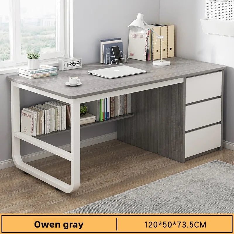 New model Desk Desktop Computer Desk Simple Home Desk Student Bedroom Bookshelf Integrated Writing Desk