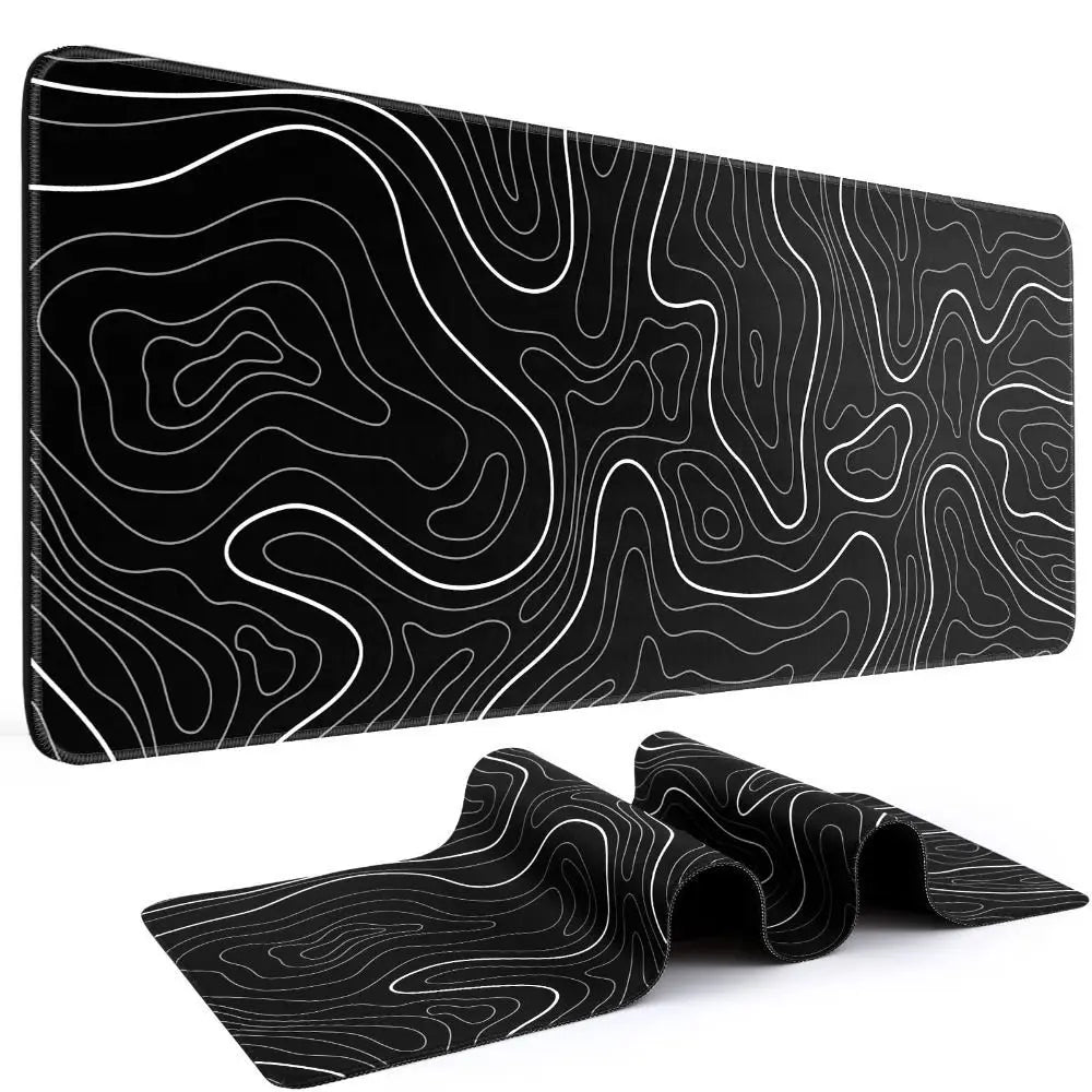 Professional Gaming Topographic Shape Gaming Mouse Pad Anti-Slip Wear-Resistant Keyboard Pad Table Mat Computer Desk