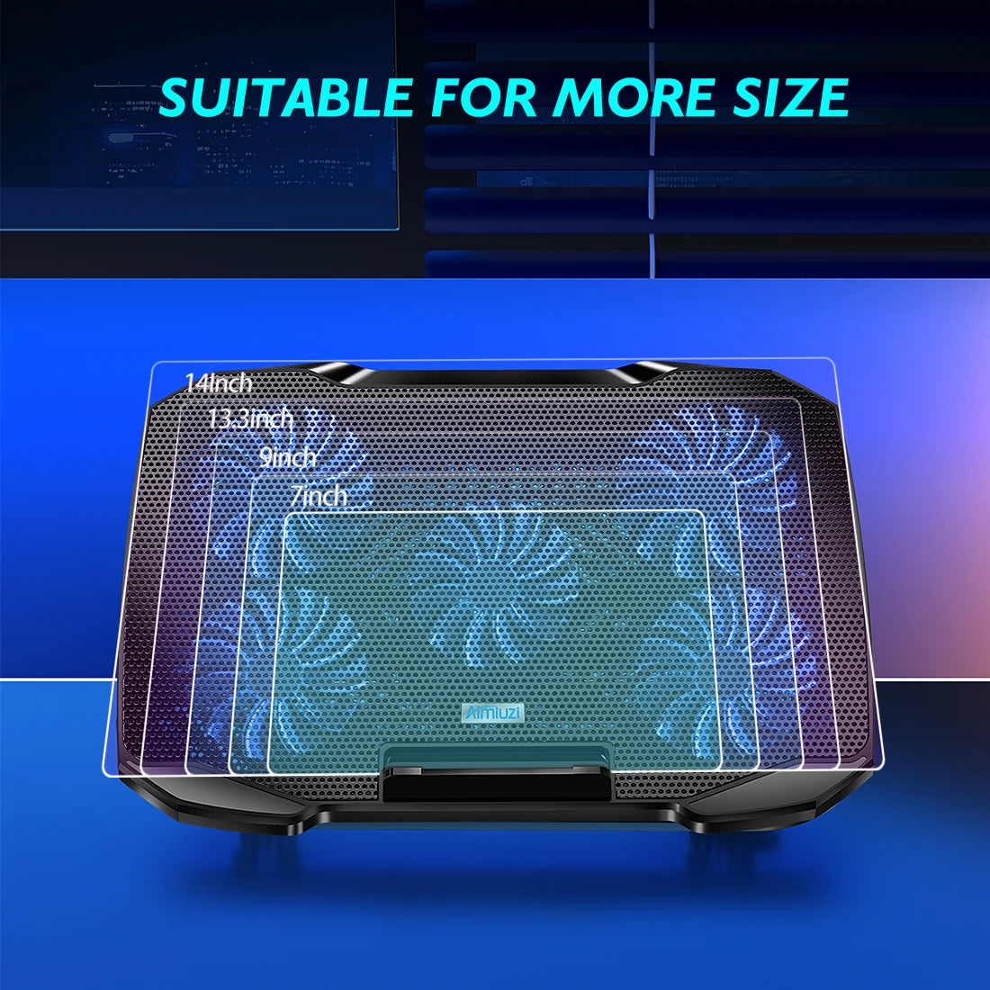COOLCOLD 5-Fan Cooling Pad for 12 to 17 Inch Devices