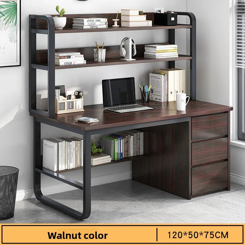 New model Desk Desktop Computer Desk Simple Home Desk Student Bedroom Bookshelf Integrated Writing Desk