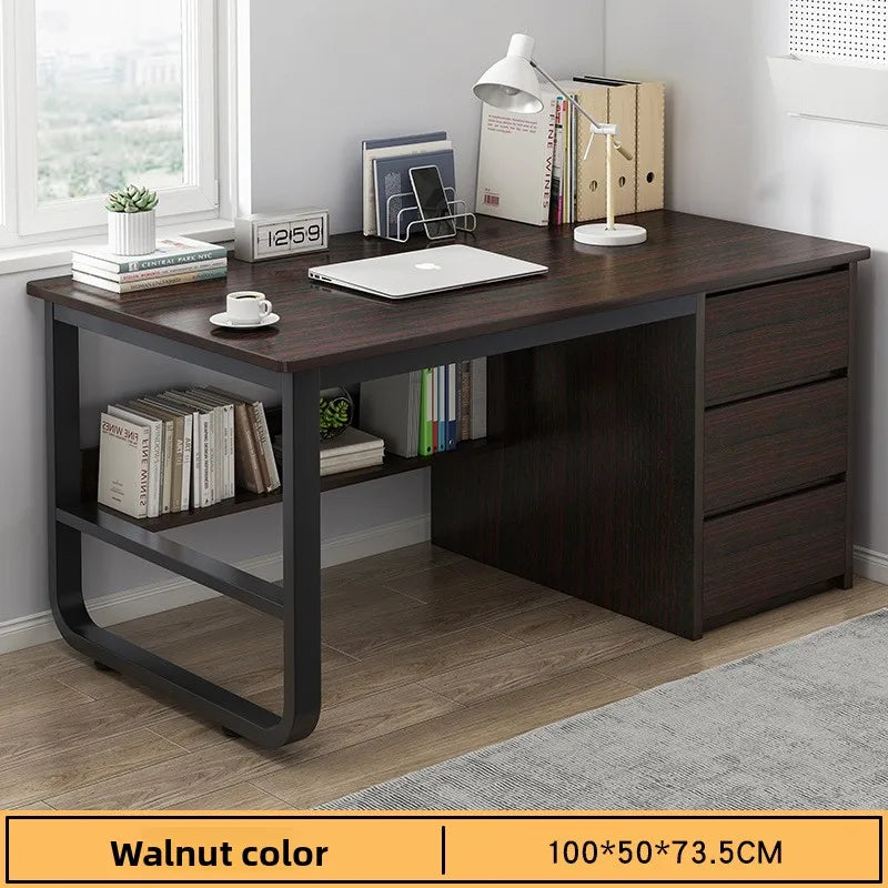 New model Desk Desktop Computer Desk Simple Home Desk Student Bedroom Bookshelf Integrated Writing Desk