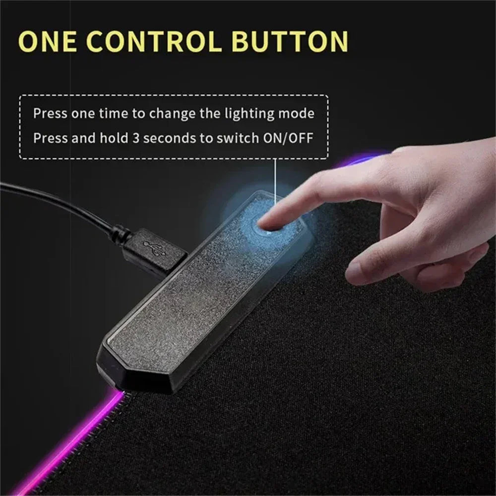 New Gamer RGB Desk Mat Backlight B-Battlefield 6 Mouse Pad Back Light Led Mousepad Setup Gaming Accessories Deskmat Big Mousepad