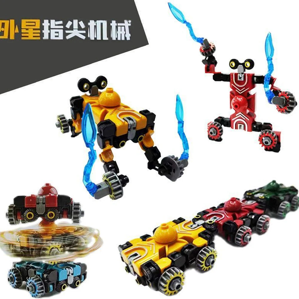 Fidget Spinners The Fingertip Gyro DIY Deformable Robot Funny Sensory Toys Decompression Spinner Party Favors