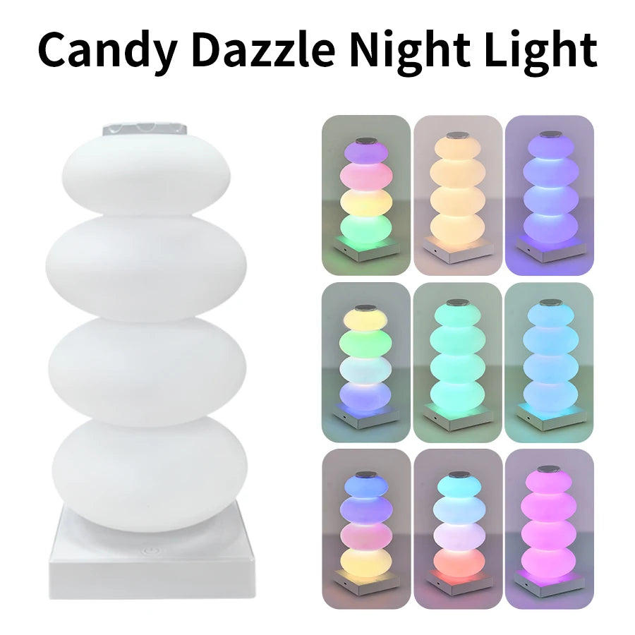 Rechargeable RGB Led Night Light Bedroom Table Lamp Party Lighting for Desk Living Room Bar Decor 16 Color Led Strip Lights