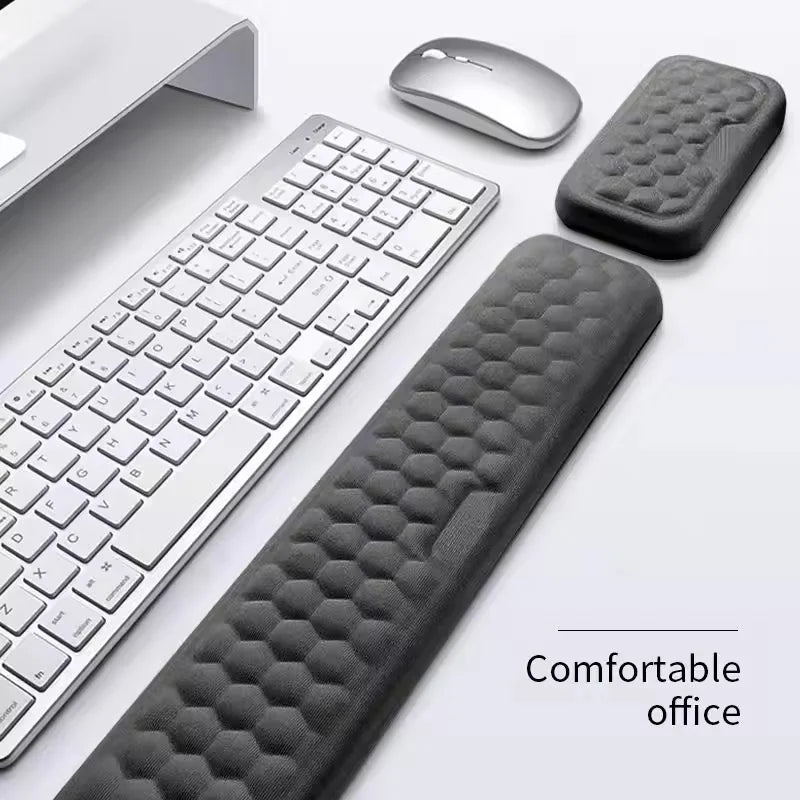 Mouse Pad Memory Foam Mouse Mat Keyboard Mouse Pad Set Ergonomic Wrist Pad Mice Mat For Office Home Computer Laptops Mouse Pad
